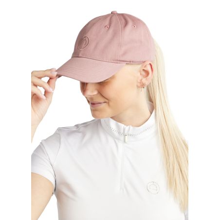 Gorra de algodón MoBea con bordado de logo tono sobre tono Blush Montar