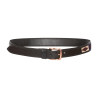 Cinturón HV Polo Chaya con cuentas para mujer - Marrón oscuro / oro rosa