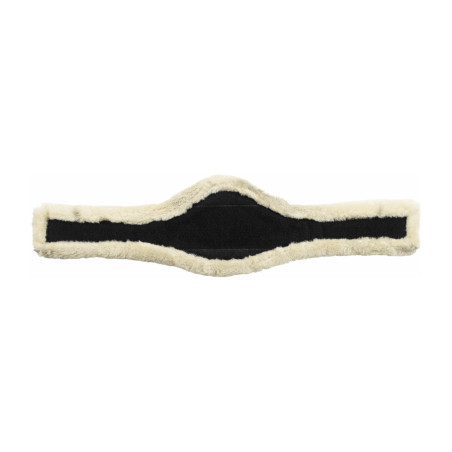 Acolchado de pelo sintético largo, almohadilla intercambiable para cincha de cuero larga Eskadron