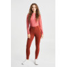 Pantalón de equitación Horze Chara mujer full grip - Manzana especiada