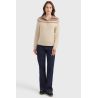 Claira Jersey de cuello alto Harcour - Crema