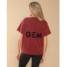 Camiseta GEM Eclair - Burdeos / logotipo negro