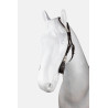 brida western de una oreja con decoración de rawhide - Castaño