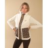 Chaqueta acolchada Charlie GEM Equitación - Ecru / leopardo
