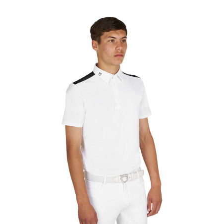 Polo de concurso para hombre slim fit de manga corta Equestro