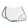 Manta de salto con logo bordado Equestro X Fise 100 - Blanco / verde salvia profundo