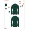 Chaqueta de concurso para hombre de tres botones Equestro X Fise 100 - Verde salvia profundo / bosque azul