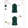 Chaleco sin mangas de mujer slim fit Equestro X Fise 100 - Verde salvia profundo / bosque azul