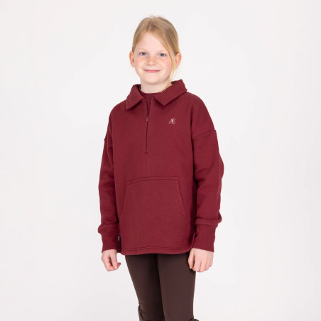 Jersey con cremallera corta Aubrion Equestrian para joven jinete