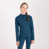 Capa base de invierno de manga larga Aubrion Equestrian para joven jinete - Azul Estate