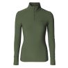 Camiseta Activa de Cuello Alto AH26 Mujer - Verde bosque