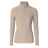 Camiseta Activa de Cuello Alto AH26 Mujer - Beige