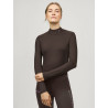 Polo de cuello alto Tommy Hilfiger Equestrian Ava para mujer - Cacao