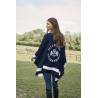 Poncho de punto a rayas Tommy Hilfiger Equestrian con cierre - Cielo del desierto