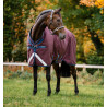 Manta Horseware Amigo 1200D Turnout 100g - Burdeos / marino / gris titanio