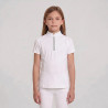 Camisa de concurso para niña clásica de manga corta con brillo Viejo rosa talla 160 niño - Blanco