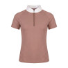 Camisa de concurso para niña clásica de manga corta con brillo Viejo rosa talla 160 niño - Rosa viejo