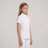 Camisa de concurso para niña clásica de manga corta blanca talla 160 niño - Blanco
