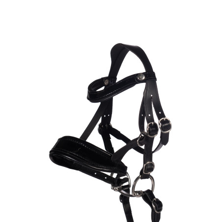 Bocado de cuero Lacado Hobby Horsing- HKM
