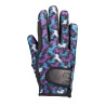 Guantes de montar para niños Amina- HKM - Negro / azul petróleo