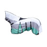 Cubre-moscas Strong con collar HKM - Azul / blanco / verde