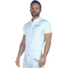 Polo Hombre Cartago mangas cortas Flags & Cup - Blanco