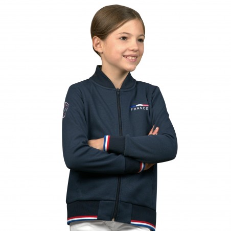 Sudadera con cremallera infantil France Edición Limitada Banderas & Copa