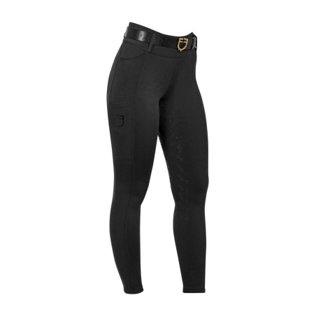 Leggings de niña de cintura alta con full grip y trabillas Equestro niño