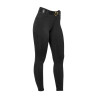 Leggings de niña de cintura alta con full grip y trabillas Equestro niño - Negro