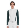 Polo de concurso para mujer de manga larga calada Equestro - Bosque de pinos