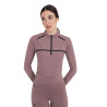 Polo de entrenamiento para mujer de manga larga con estampado de monograma Equestro - Asta