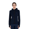 Sudadera polar para mujer con cremallera Equestro - Americana marina