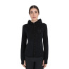 Sudadera polar para mujer con cremallera Equestro - Negro