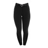 Pantalones de mujer full grip de cintura alta en tejido técnico biestirable Equestro - Negro