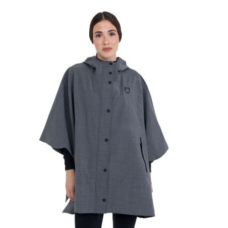 Capa de mujer impermeable de mezcla de lana Equestro