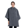 Capa de mujer impermeable de mezcla de lana Equestro - Mezcla gris