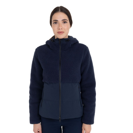 Chaqueta acolchada de mujer con inserciones de borreguillo Equestro