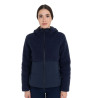 Chaqueta acolchada de mujer con inserciones de borreguillo Equestro - Americana marina