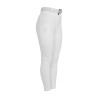 Pantalones de mujer de tiro alto con full grip y strass Equestro - Blanco