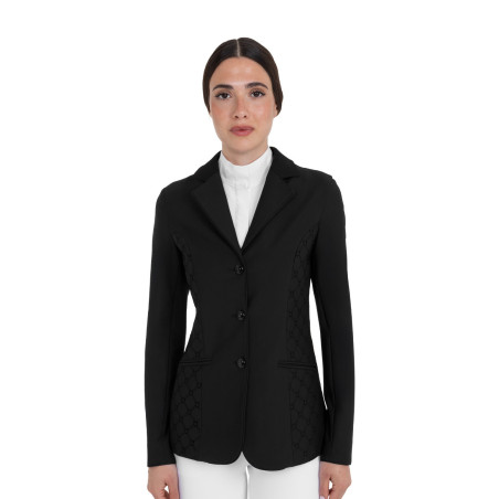 Chaqueta de concurso para mujer monograma en tejido efecto terciopelo Equestro