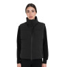 Chaleco acolchado de mujer con cuello alto Equestro - Negro