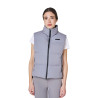 Chaleco acolchado de mujer con cuello alto Equestro - Gris escarchado