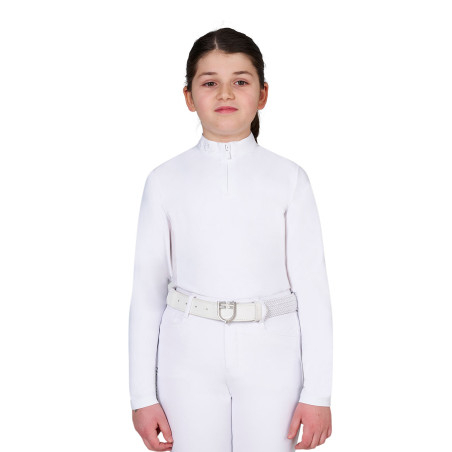 Polo de concurso para niña con insertos de micromalla Equestro niño