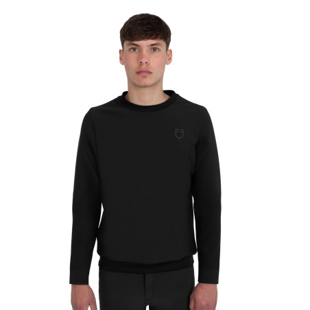 Sudadera técnica de hombre con cuello redondo y paneles de micromalla Equestro