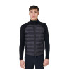 Chaqueta acolchada para hombre con mangas de punto Equestro - Negro