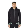 Sudadera para hombre con capucha y cremallera frontal Equestro - Negro / verde abeto