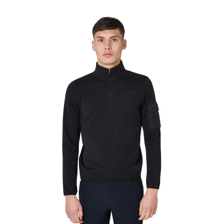 Sudadera de hombre de cuello alto de forro polar con cremallera 3/4 Equestro