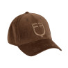 Gorra unisex de béisbol en tejido efecto terciopelo Equestro - Licor de café / negro