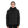 Chaqueta acolchada de mujer con capucha Equestro - Negro