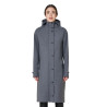 Softshell mujer largo en mezcla de lana con abertura trasera Equestro - Mezcla gris